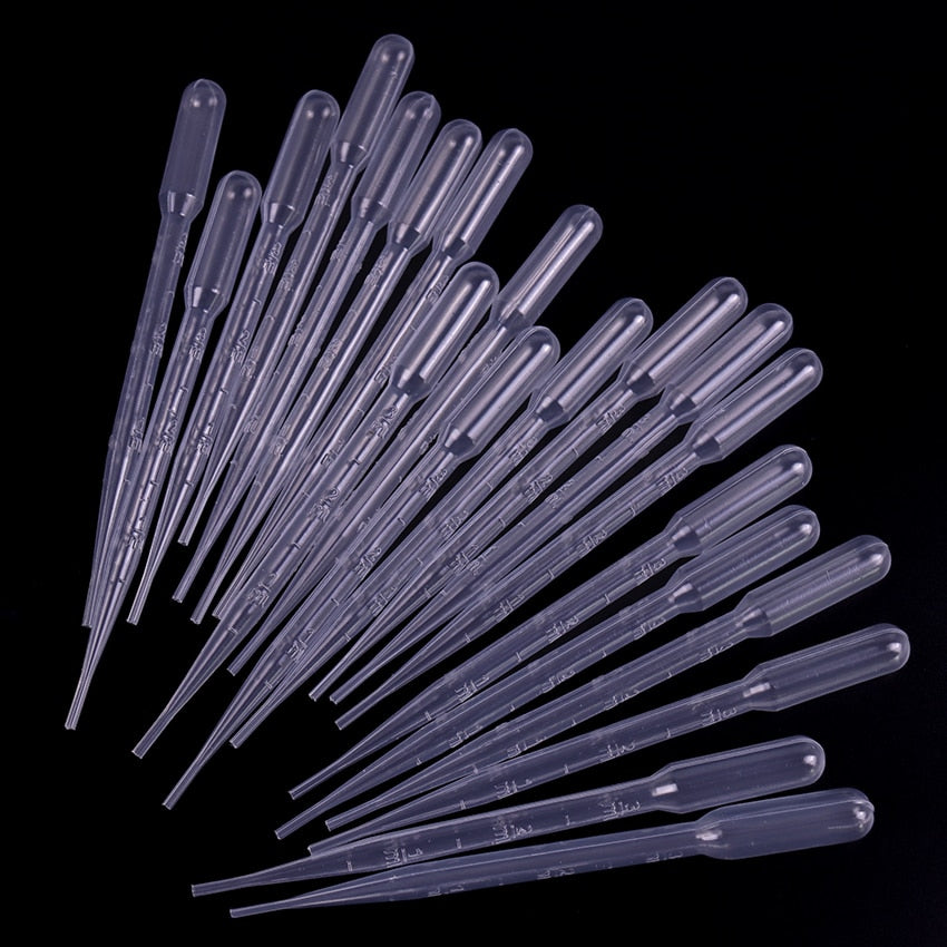 100PCS 3ML Disposable Plastic Transfer Graduated Pipettes