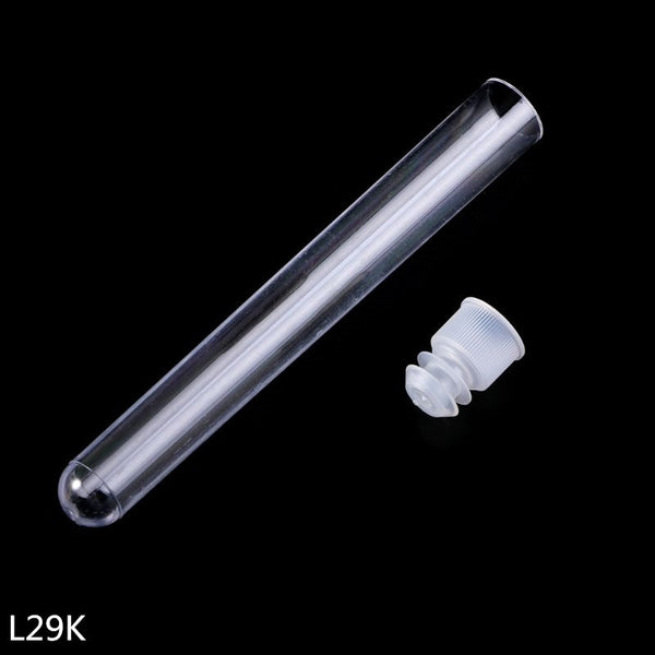 Transparent Laboratory Clear Plastic Test Tubes Vials With Push Caps